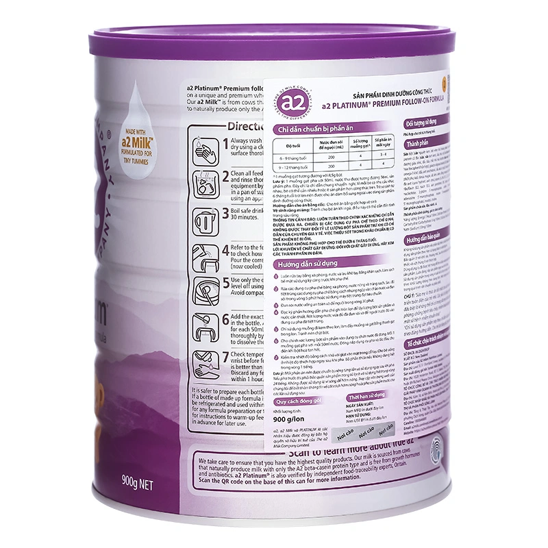 Sữa bột a2 Platinum Premium Follow-On Formula số 2 lon 900g (6 - 12 tháng) 3