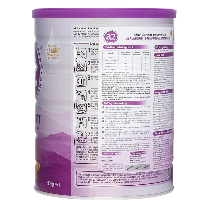 Sữa bột a2 Platinum Premium Infant Formula số 1 lon 900g (0 - 6 tháng) 3