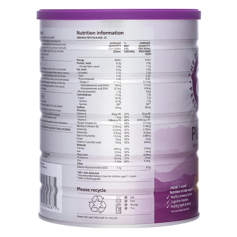 Sữa bột a2 Platinum Premium Junior Milk Drink số 4 lon 900g (từ 3 tuổi) 5