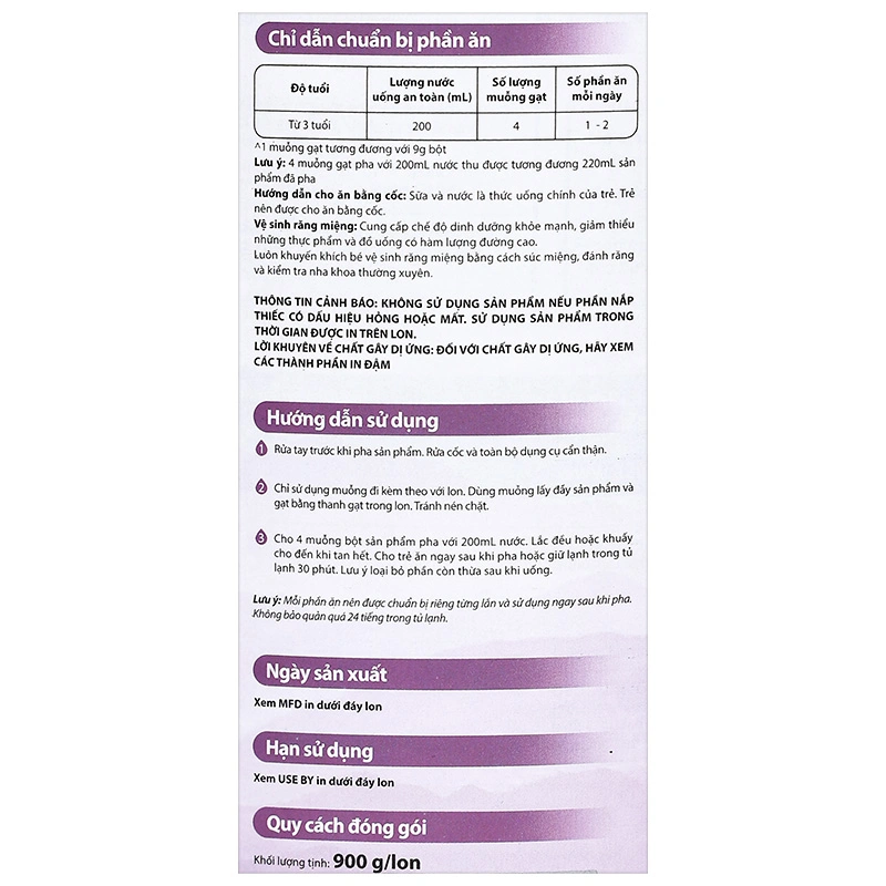 Sữa bột a2 Platinum Premium Junior Milk Drink số 4 lon 900g (từ 3 tuổi) 10