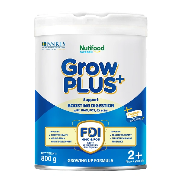 Sữa bột Nutifood GrowPLUS+ xanh nhạt 2+ (giúp tiêu hóa)
