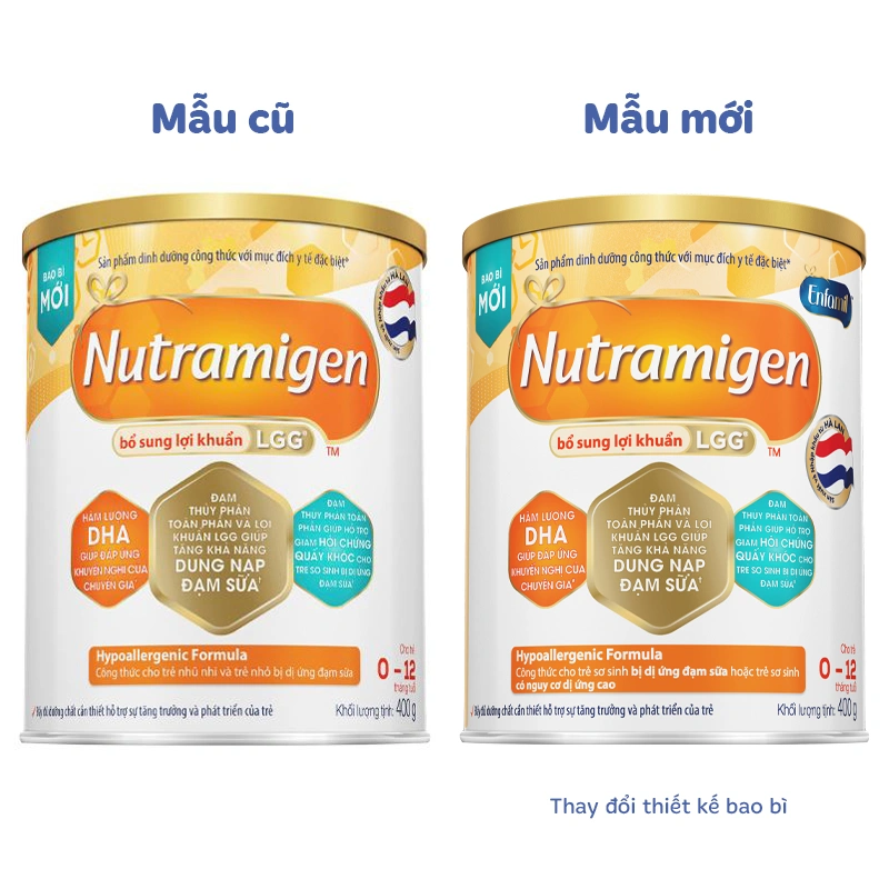 Sữa bột Enfa Nutramigen 400g (0 - 12 tháng) dành cho trẻ dị ứng đạm sữa bò - Giao bao bì ngẫu nhiên 2