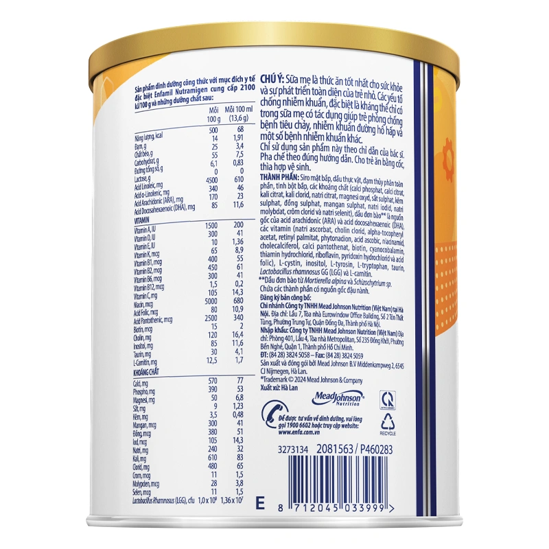 Sữa bột Enfa Nutramigen 400g (0 - 12 tháng) dành cho trẻ dị ứng đạm sữa bò - Giao bao bì ngẫu nhiên 4