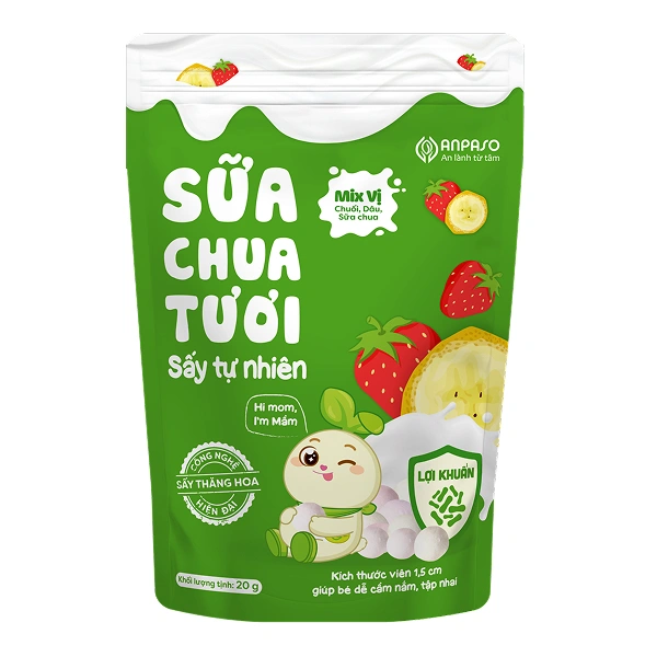 Sữa chua khô sấy thăng hoa mix vị Anpaso