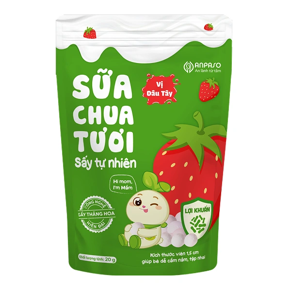 Sữa chua khô sấy thăng hoa vị dâu Anpaso