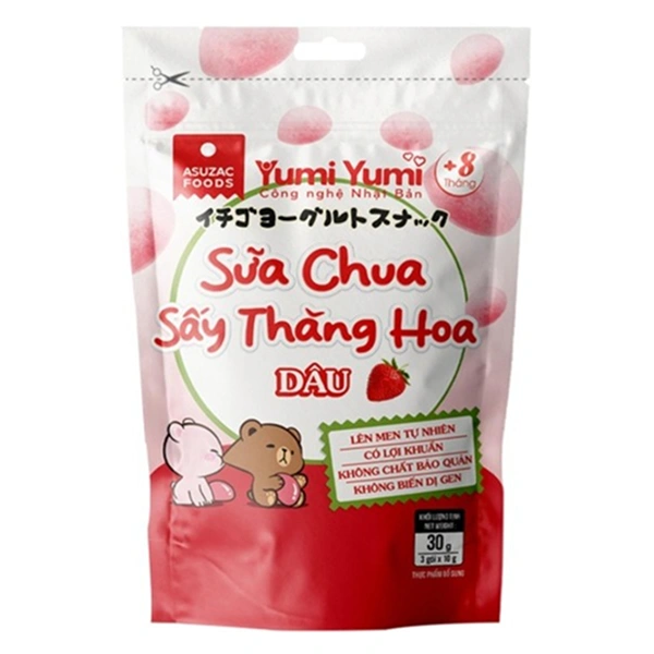 Sữa chua khô sấy thăng hoa vị dâu tây Yumi Yumi