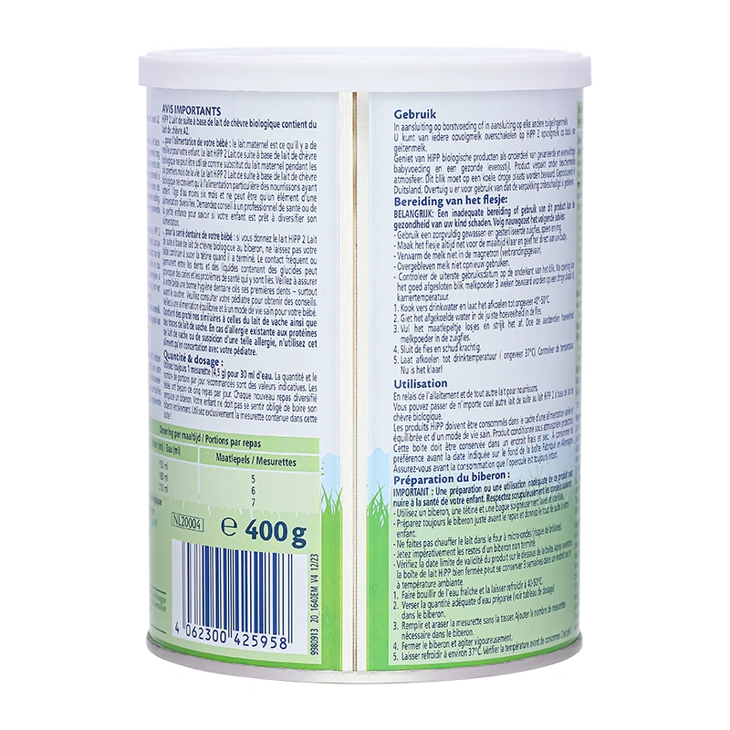 Sữa dê HiPP Organic số 2 400g (từ 6 tháng) 4