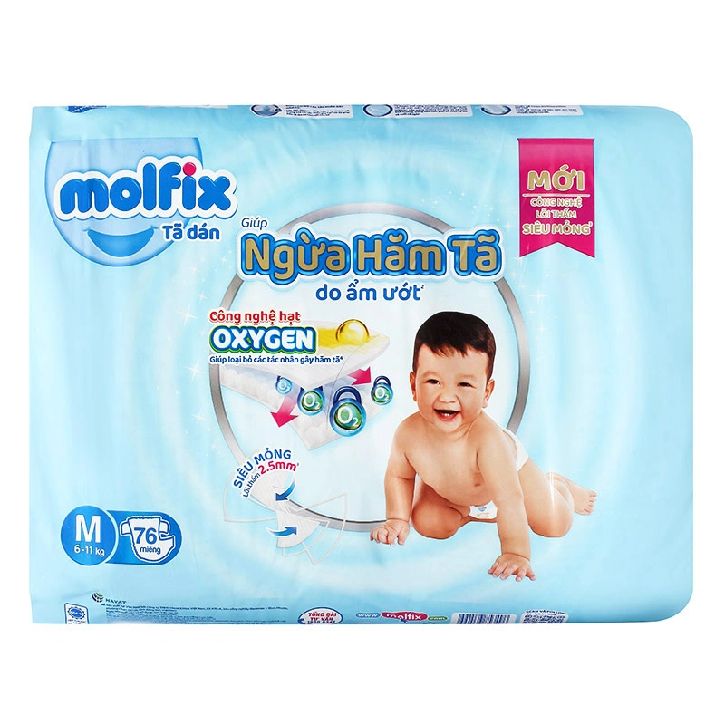 Tã dán Molfix Oxy size M 76 miếng (6 - 11 kg) 2