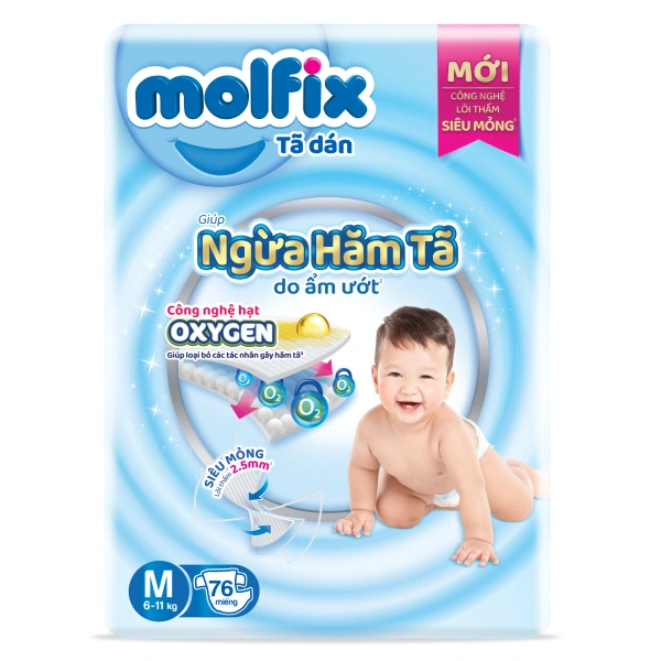 Tã dán Molfix Oxy size M