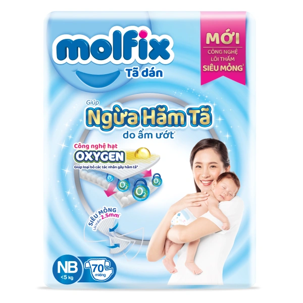 Tã dán Molfix Oxy size NB