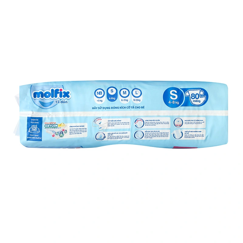 Tã dán Molfix Oxy size M 76 miếng (6 - 11 kg) 30