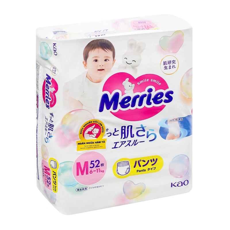 Combo 3 tã quần Merries size M 52 miếng/bịch (6 - 11 kg) 4