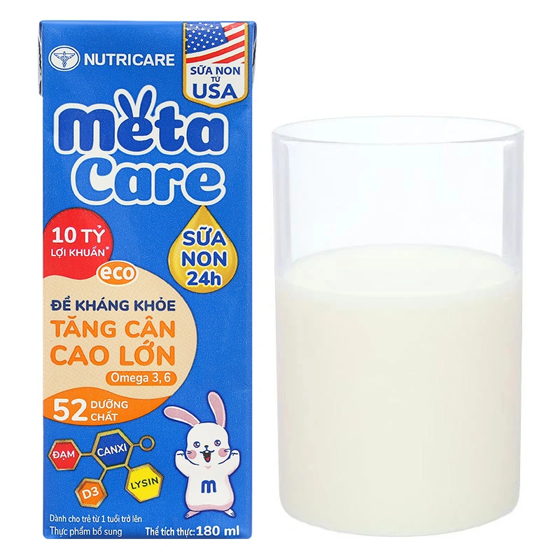 Combo 3 thùng 48 hộp sữa non pha sẵn MetaCare Eco 180 ml (từ 1 tuổi) 37