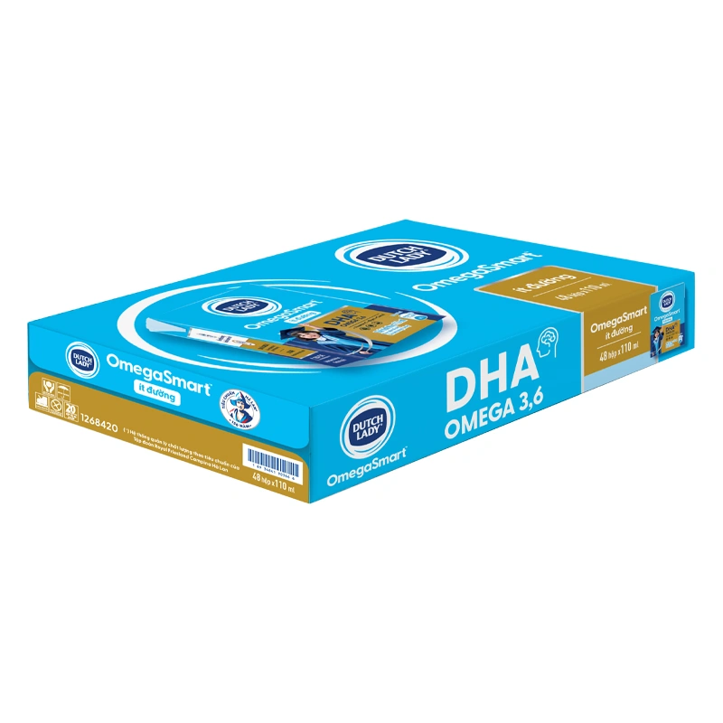 Thùng 48 hộp sữa tươi Dutch Lady OmegaSmart ít đường 110 ml (từ 1 tuổi) 2