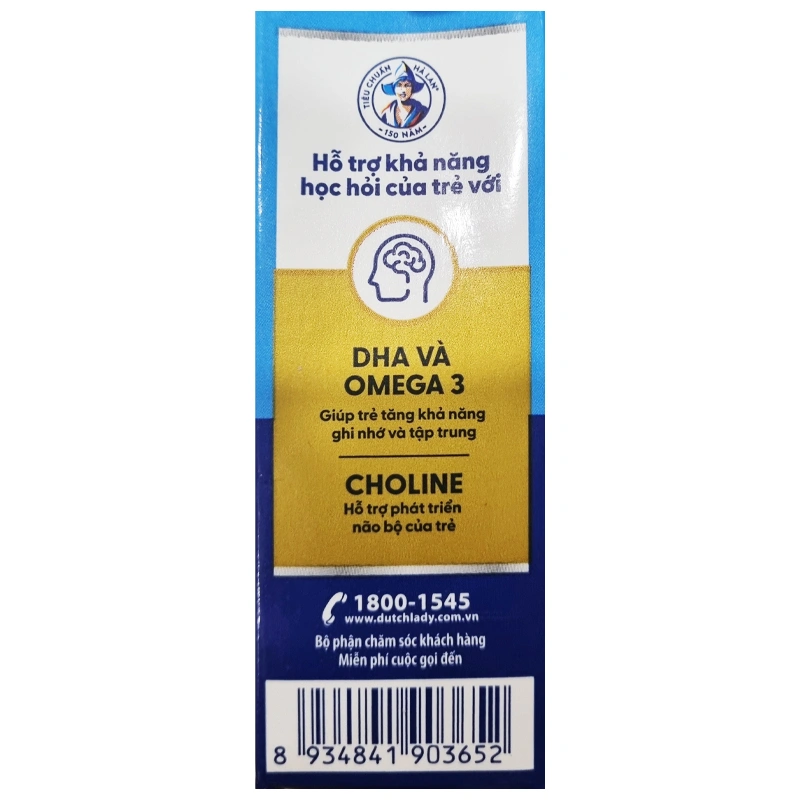 Thùng 48 hộp sữa tươi Dutch Lady OmegaSmart ít đường 180 ml (từ 1 tuổi) 6