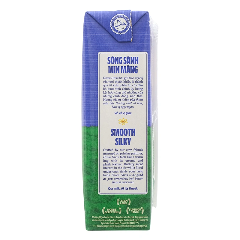 Thùng 48 hộp sữa tươi tiệt trùng Vinamilk Green Farm rất ít đường 180 ml (từ 1 tuổi) 10
