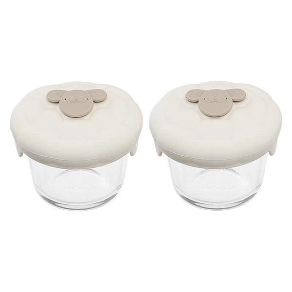 2 hộp đựng sữa và thức ăn dặm Lock&Lock - Màu be