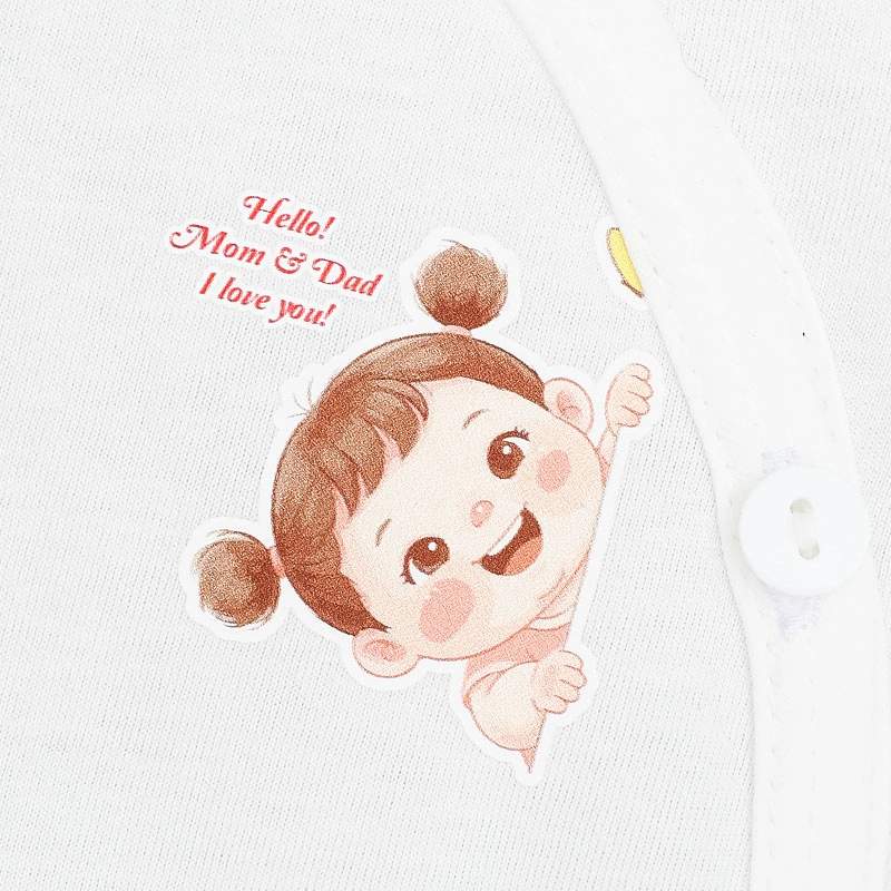 Áo tay dài bé gái IQ Baby màu trắng - in hình ngẫu nhiên 11