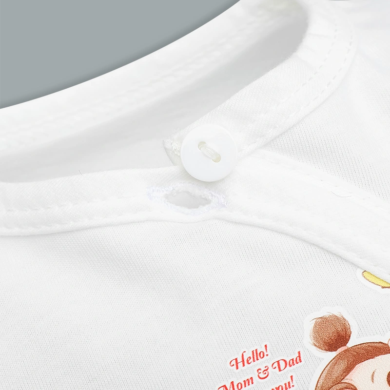 Áo tay dài bé gái IQ Baby màu trắng - in hình ngẫu nhiên 9