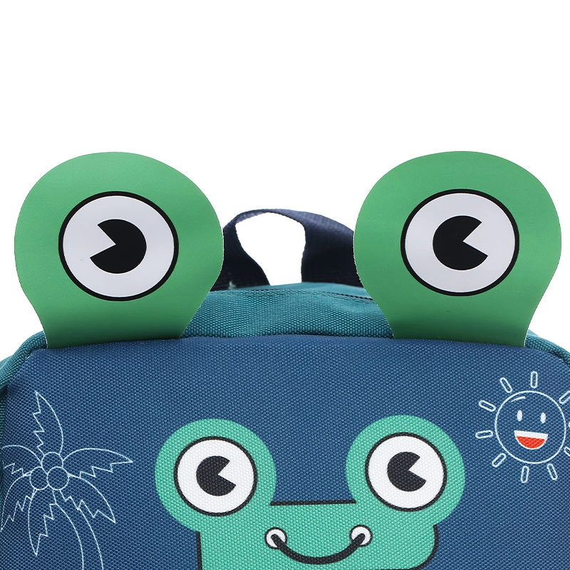 Balo cho bé mẫu giáo 3L ếch 5518XL xanh lá 10