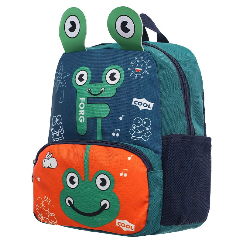 Balo cho bé mẫu giáo 3L ếch 5518XL xanh lá 2
