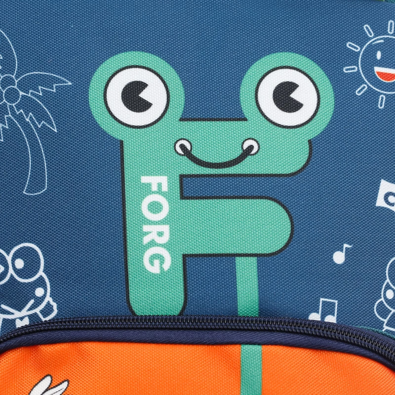 Balo cho bé mẫu giáo 3L ếch 5518XL xanh lá 9