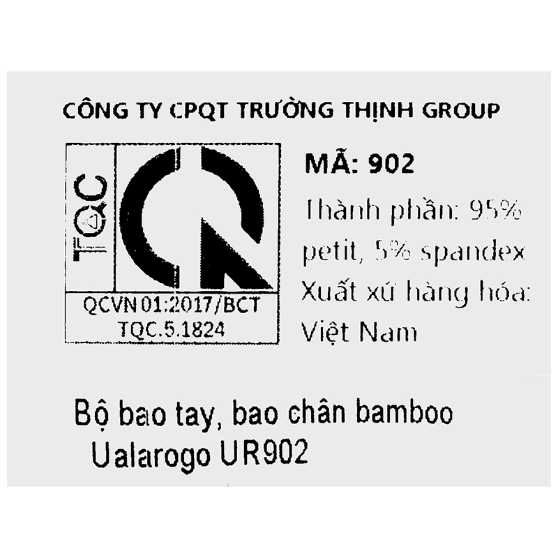 Bộ bao tay, bao chân Lyly Ualarogo UR902 màu hồng (0 - 3 tháng) 10