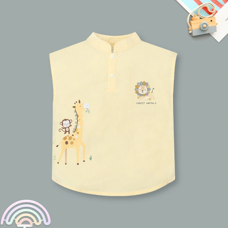 Bộ sát nách bé trai Ponykids quần bom màu vàng - nâu 2