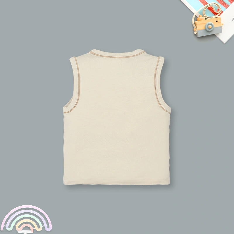 Bộ sát nách bé trai Ualarogo UR2192 màu be 3