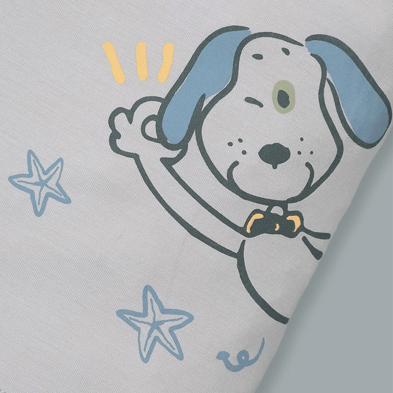 Bộ sát nách bé trai Ualarogo UR2192 màu be 19