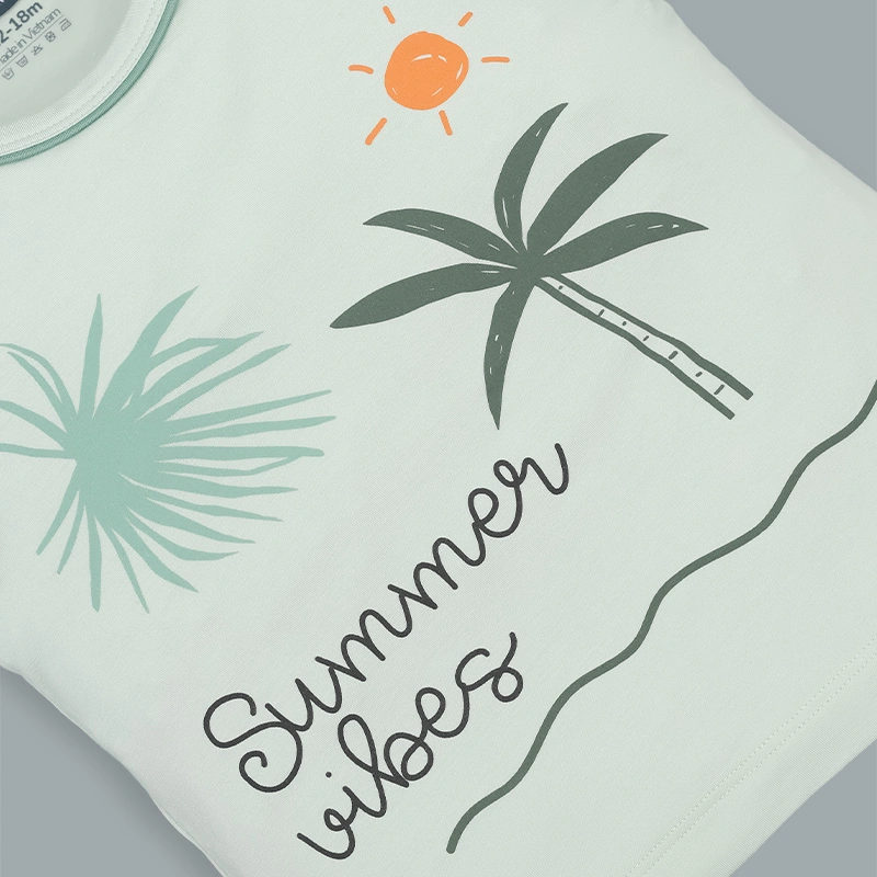 Bộ sát nách bé trai Ualarogo UR2192 màu be 31