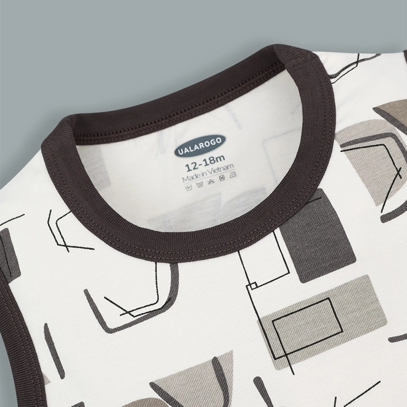 Bộ sát nách bé trai Ualarogo UR2218 màu xanh 13