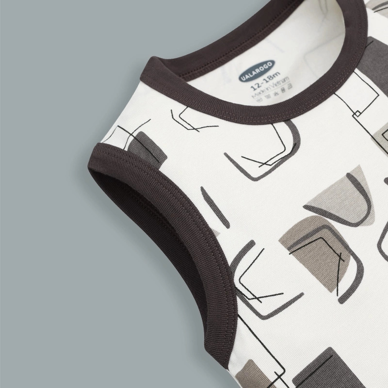 Bộ sát nách bé trai Ualarogo UR2218 màu xanh 14