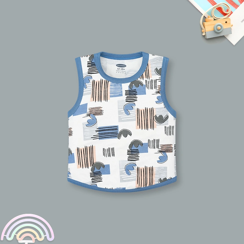 Bộ sát nách bé trai Ualarogo UR2218 màu xanh 2