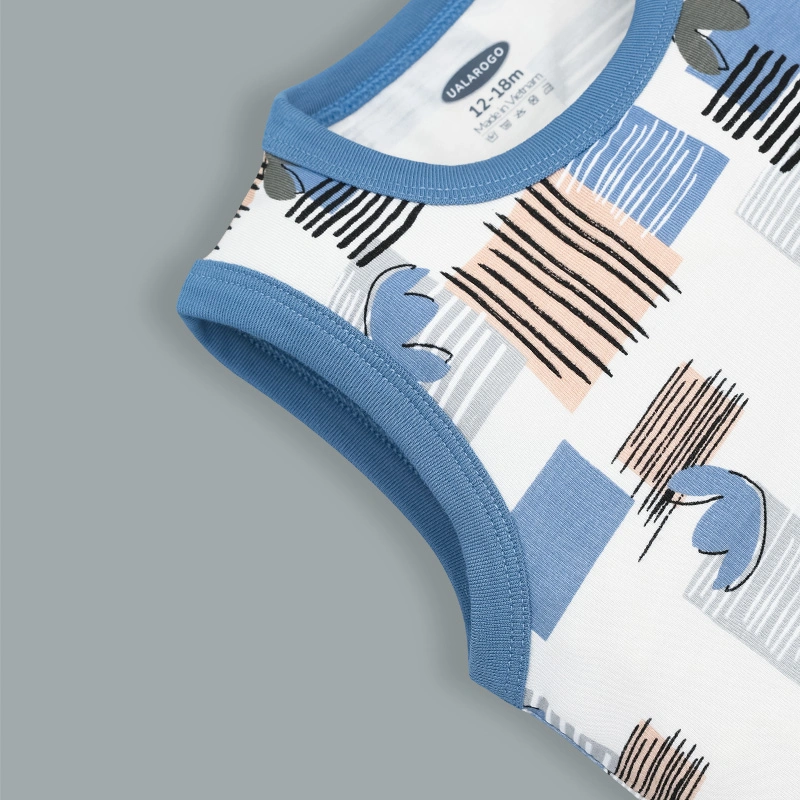 Bộ sát nách bé trai Ualarogo UR2218 màu xanh 5