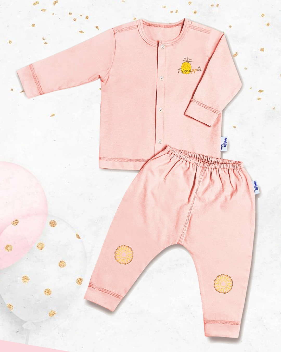 Bộ tay dài cài giữa BabyMommy - Màu ngẫu nhiên 2