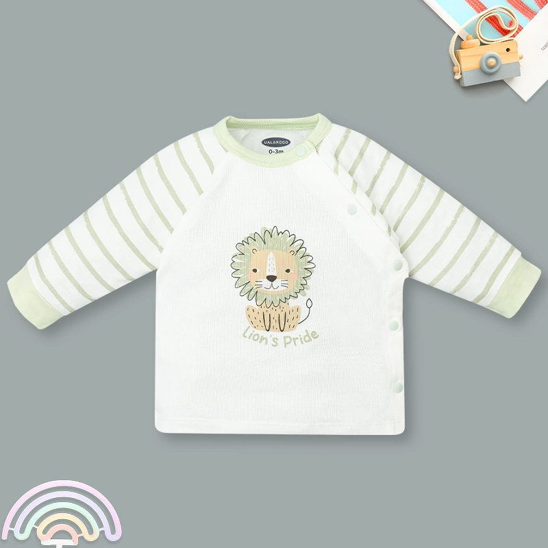 Bộ tay dài cài chéo Ualarogo UR028 hình kẻ ngang 2