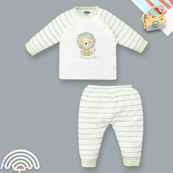 Bộ tay dài unisex Ualarogo bamboo kẻ ngang