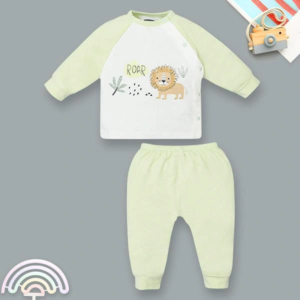 Bộ tay dài unisex Ualarogo bamboo xanh cốm