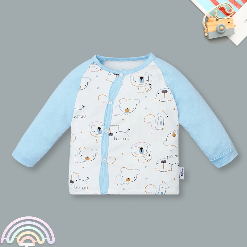 Bộ tay dài cài lệch phối BabyMommy 411025 màu hồng 14