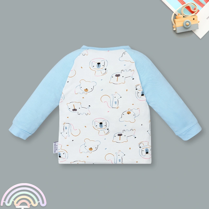 Bộ tay dài cài lệch phối BabyMommy 411025 màu hồng 15