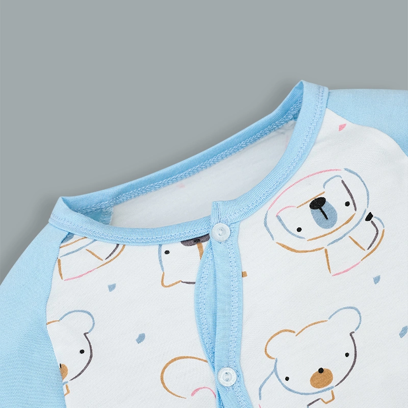 Bộ tay dài cài lệch phối BabyMommy 411025 màu hồng 16