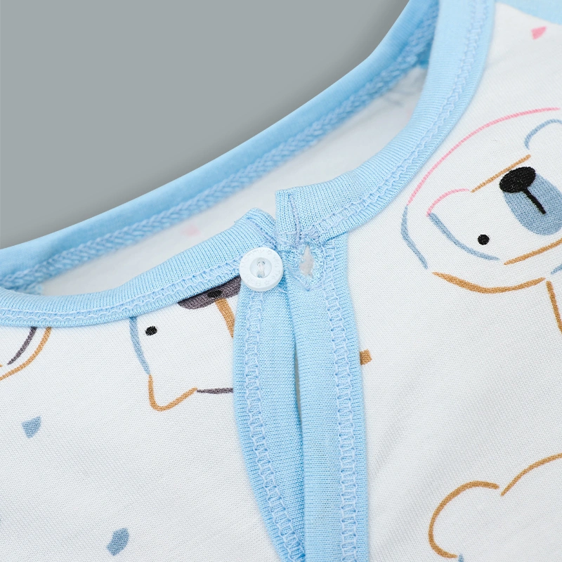 Bộ tay dài cài lệch phối BabyMommy 411025 màu hồng 18