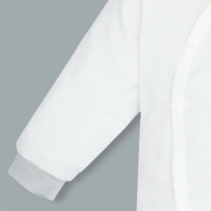 Bộ tay dài cúc bấm chéo quần in ngựa con IQ Baby màu trắng 4