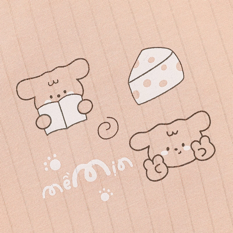 Bộ tay dài La Pomme vũ trụ vui nhộn màu vàng 35