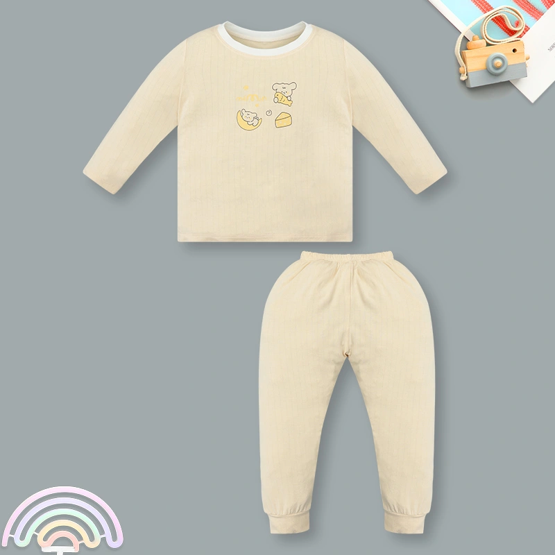 Bộ tay dài La Pomme vũ trụ vui nhộn màu vàng 4