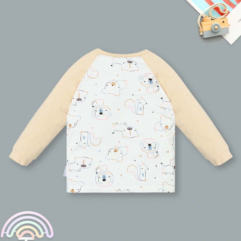 Bộ tay dài raplan cài vai BabyMommy 421025 màu xanh mint 15