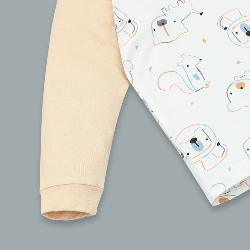 Bộ tay dài raplan cài vai BabyMommy 421025 màu xanh mint 17
