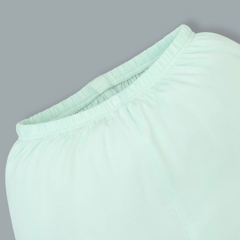 Bộ tay dài raplan cài vai BabyMommy 421025 màu xanh mint 9