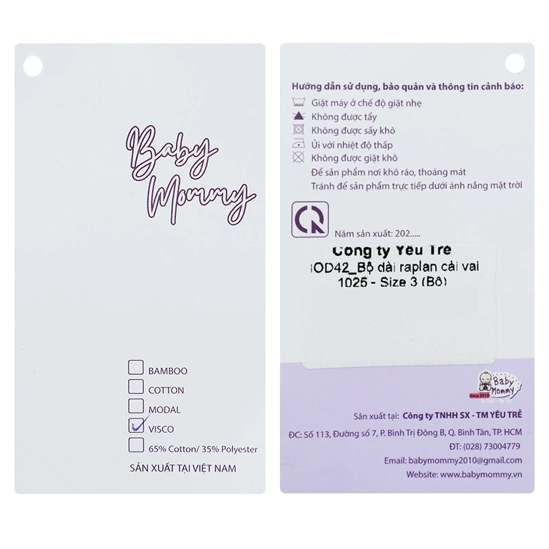 Bộ tay dài raplan cài vai BabyMommy 421025 màu xanh mint 12